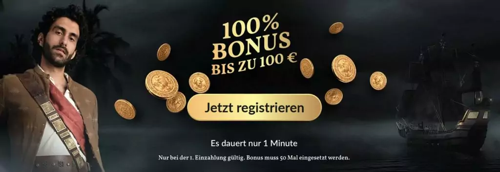 JackpotPiraten 100 Euro Bonus