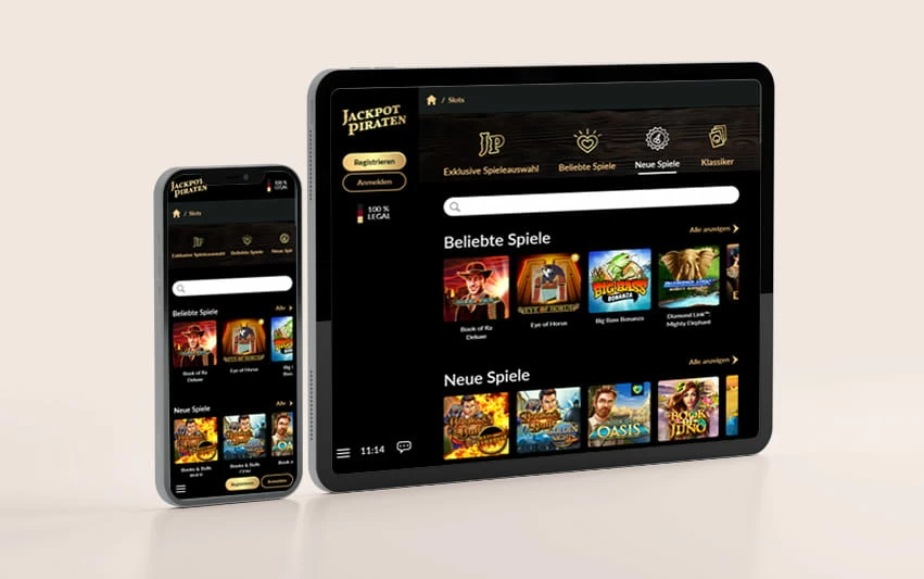 JackpotPiraten Mobile Webseite